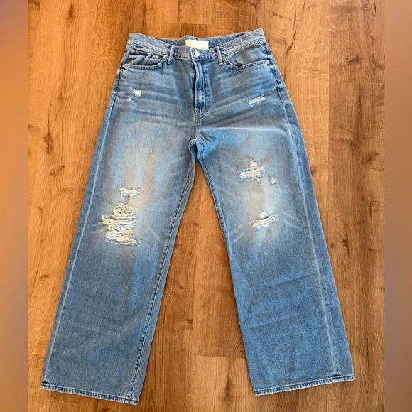 MOTHER Denim Lil’ Dodger Sneak sz 31 Tomorrow Always Knows - Picture 2 of 5